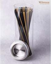 Wilmax Glasbehälter mit Deckel 1500 ml aus Borosilikatglas, 2er Set WL-888517/A2